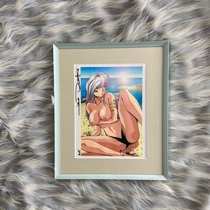 Framed anime art work